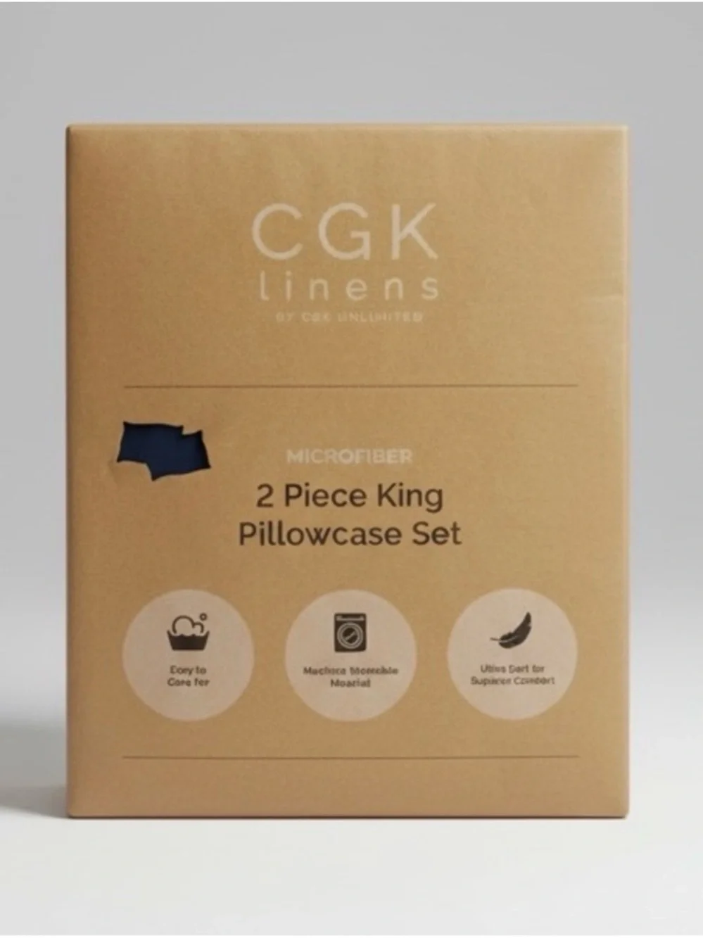 NWT- CGK Linens Navy Pillowcase Set - Luxury Soft Bedding